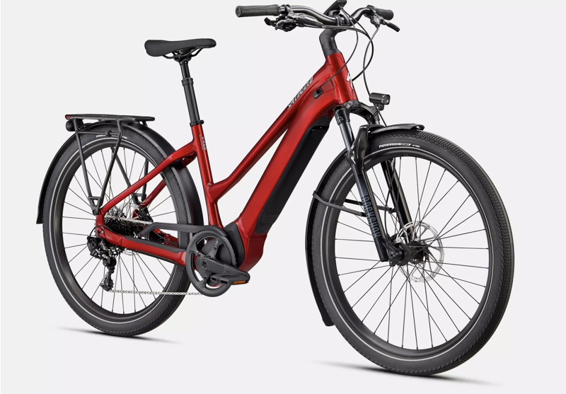 Specialized Turbo Vado 5.0 Step-Through Electric Bike 2024 Red Tint/Silver-2